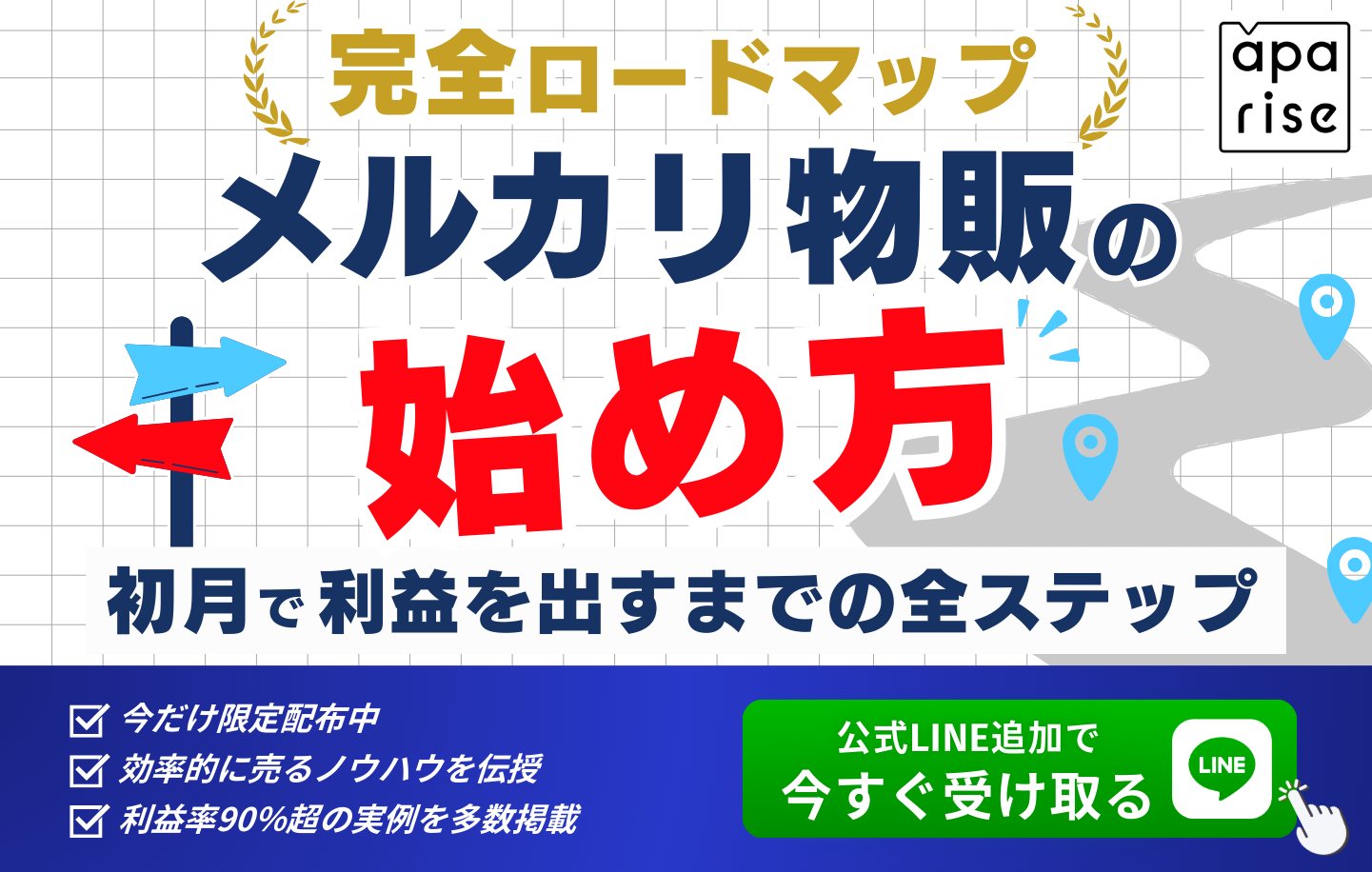 物販ブログ用アイキャッチ画像4種